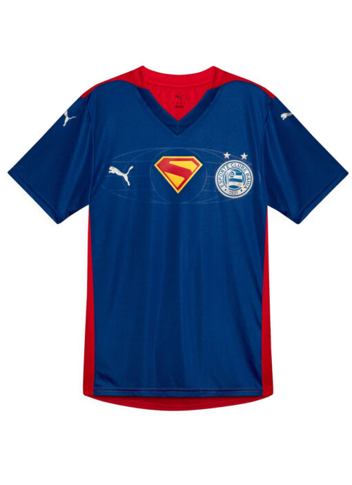 Camisa Superman 2025 Esporte Clube Bahia Puma Azul e Vermelha Masculina