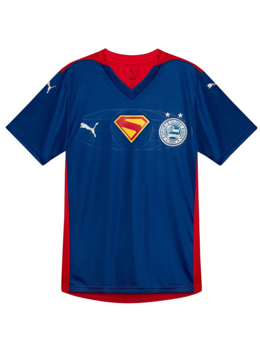 Camisa Superman 2025 Esporte Clube Bahia Puma Azul e Vermelha Masculina - Image 2