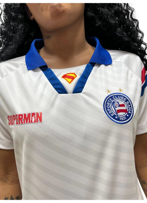Camisa Superman Casual 2025 Esporte Clube Bahia Branca Feminina - Image 2