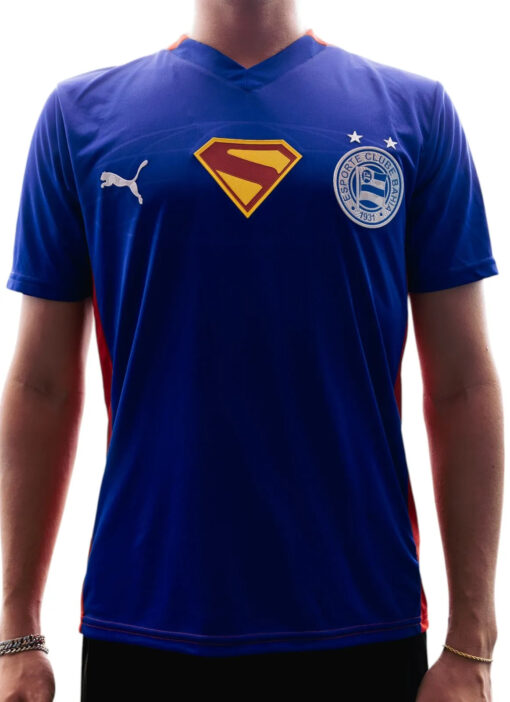 Camisa Superman 2025 Esporte Clube Bahia Puma Azul e Vermelha Masculina - Image 8