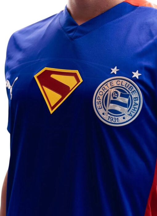 Camisa Superman 2025 Esporte Clube Bahia Puma Azul e Vermelha Masculina - Image 9